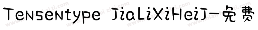 Tensentype JiaLiXiHeiJ字体转换